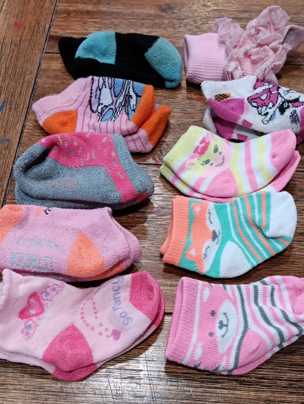 Multi-Pack Pink Kids No-Show Socks - Cute Patterned Anklets